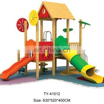 Wood and Plastic Outdoor Playground Equipment for Sale