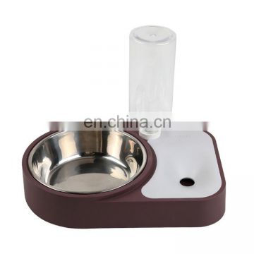 Dual-purpose automatic no spill pet dog food and water bowl