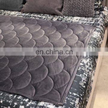 Factory Direct Sale 48x72Inch 60x80Inch Minky Fleece Quilted Weighted Gravity Blanket For Adult Autism photo-6