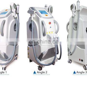 Multifunctional Beauty Equipment Cold System RF Skin Tightening IPL E-light SHR Hair Removal Laser Tattoo Removal Machine