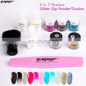 2021 Women Fashion Dipping Powder Dip Color Change Chameleon Glitter Nail Dip Powder Kit in Stock