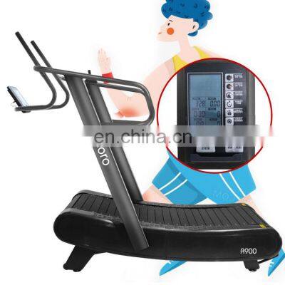 Hot sell gym equipment commercial treadmill with good quality  unpowered  curved treadmill Manual treadmill