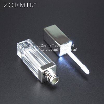 Customize lipgloss tube LED lighted lip gloss containers tube with mirror