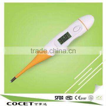 10-second pen type digital clinial thermometers with flexible probe