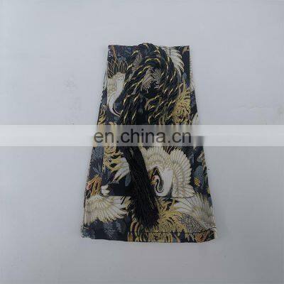 Natural fiber 20*15 high quality comfortable row black crane pattern cover car interior accessories