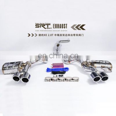 super racing tailpipe wholesale car exhaust for Jaguar XE Steel Pipes cat back with quad double tip