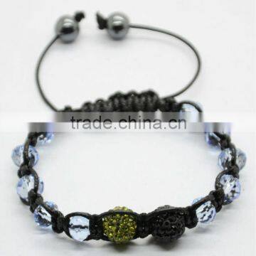 Fashion Shamballa ball With Craystal Beaded Bracelet