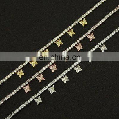 Fashion colorful diamond Butterfly necklace for women wholesale N206050