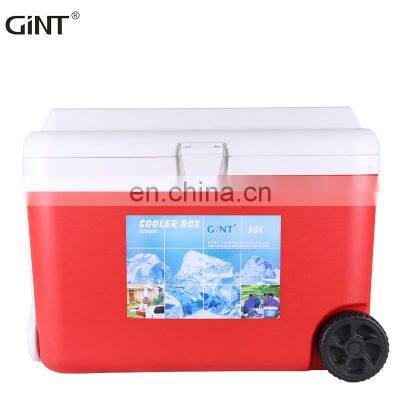 50L portable big wheels car beer camping ice chest cooler box