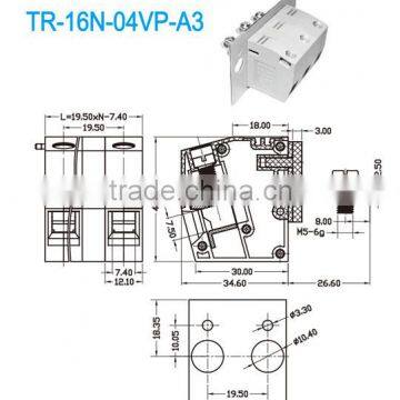 Feed Through Panel Terminals Blocks With 12.10mm