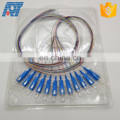 fiber optic 12 bunchy bunched pigtail with SC/UPC connector single model manufacture/ factory price