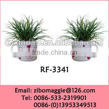 U Shape Custom Elegant Designed Promotion Porcelain Flower Pot Vase