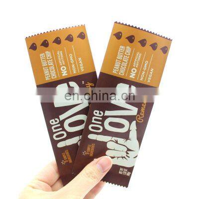 Custom printed digital printing snack bar wrappers cereal bar packaging bag bar wrappers