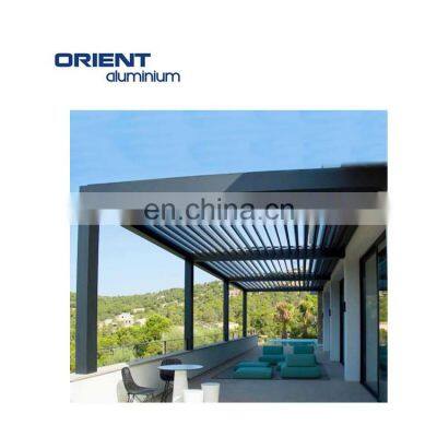 Modern Louver  Pergola Aluminum Outdoor Pergola with PVC Pergola Roof system