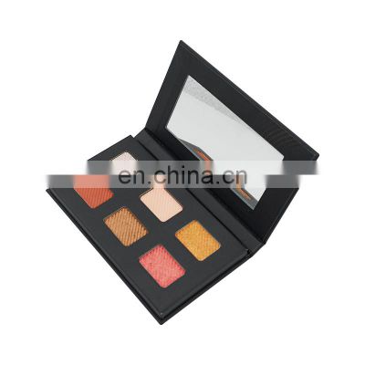 Custom Make Luxury Cute Eye Cosmetics Package Magnetic Eyeshadow Palette 6 Color Round Hole