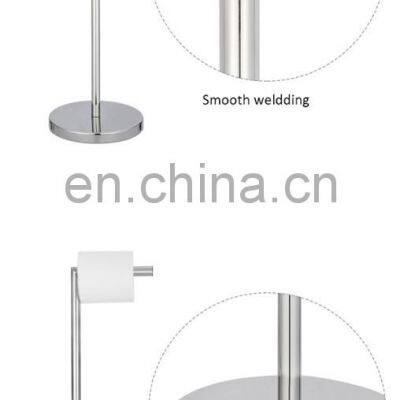 Fashion Modern Stainless Steel Toilet Paper Holder Simple Toilet Paper Holder and Easy to Use Standing Toilet Paper Holder photo-3