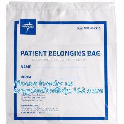 Biodegradable Drawstring Patient Belongings Bag,Manufacturer of Patient Belonging Bag With Rigid Handle OEM Available photo-3