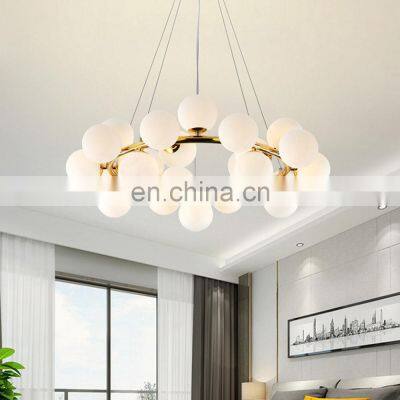 Modern Chandelier Crystal Ball Fixture Minimalist Pendant Ceiling Lamp For Dining Room Living Room Bedroom