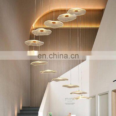 New Creative LED Pendant Lamps for Home Living Room Dinner Room Decor Lotus Leaf Led Chandelier Nordic Ceiling Hanging Light