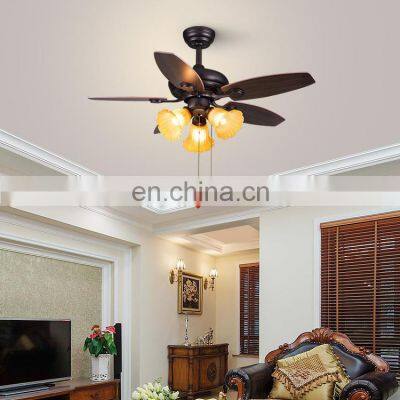Indoor Lighting Remote Control Decorative Wooden Blade Cieling Fans Lighting 2 in 1 Smart Remote Control Luxury Ceiling Fans photo-4