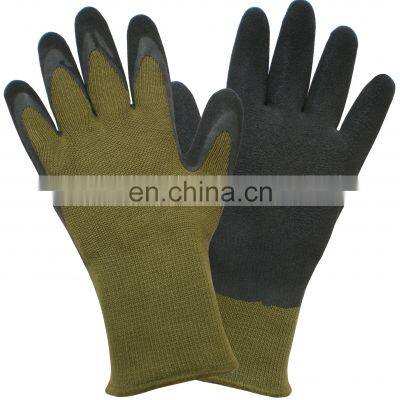 Economy Green Bamboo Lined Latex Foam Gardening Gloves