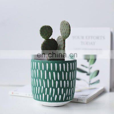 Factory Price Mould Concrete Flower Pot Modern Design Drainage Hole Indoor Best Seller Item Cement Planter
