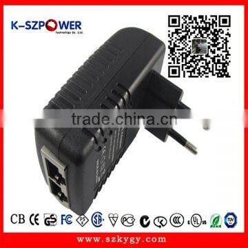 2016 P-series 24Wmax K-480500 24/48V 0.5A Switching power mode power supply Wireless POE Power adapter 48v0.5a