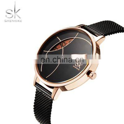 SHENGKE 2022 New Trendy Watches  gifts for women Fashion Mesh Band Quartz Wrist Watch K0091L Reloj Para Mujer