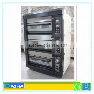 Stainless Steel 3 Decks 6 Trays/9 trays bread oven Commercial Gas Baking Oven