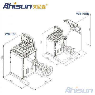 WB190 Универсальный балансировщик колес для грузовых автомобилей и тележек photo-2
