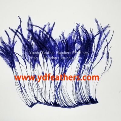 Burnt Ostrich Feather Fringe/Trim Sewn On Cord From China For Wholesale