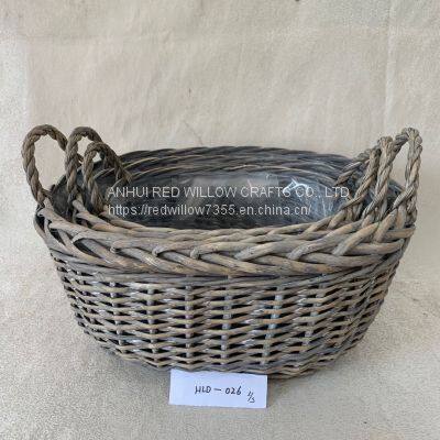 Outdoor Wicker Basket Custom Cheap Willow Wicker Weaved Basket