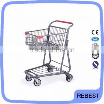 High quality powder coated surface shopping trolley