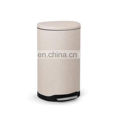 Stainless Steel Foot Pedal Garbage Bin Step Dustbin With Cover Indoor Trash Can