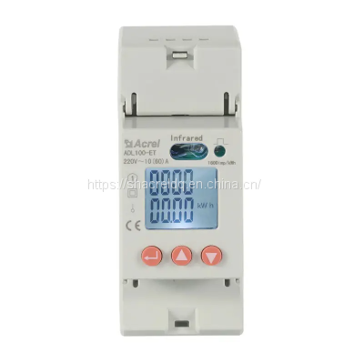 ADL100-ET/C AC220V Din Rail Single Phase Multi-function RS485 Modbus-rtu Energy Meter U I P Measurement