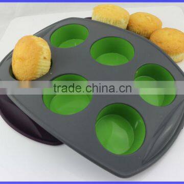 Nonstick 2 Tone Food Grade Silicon Muffin Form