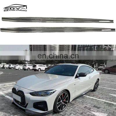 G22 AC Style High Quality Carbon Fiber Side Skirt Side Lip For BMW 4 Series G22