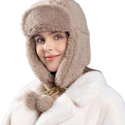 Winter Trapper Hats Ear Flaps Ushanka Trooper Hunting Hat Outdoor Ski Snow Windproof Cap