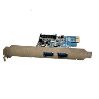 2 Ports PCI-E to USB Type a Expansion Card 5Gbps Converter Adapter Card photo-5