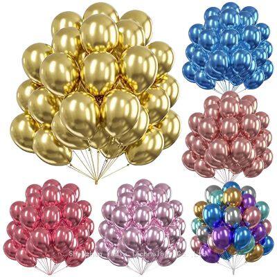 Bulk Order Mixed-Size Metallic Balloons - 5/10/12/18 Inch Latex Balloons, Event Planner Garland Balloons