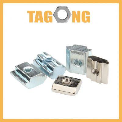 Heavy Duty T Slot 6mm 8mm Slider Nut T20 T30 T40 T45 Slot Industrial Aluminum Profile Water Treatment Stainless Steel