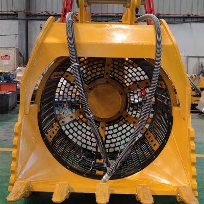 Sand washing machine, excavator, screening bucket, stable structure, soil, sand and gravel separator, digging bucket