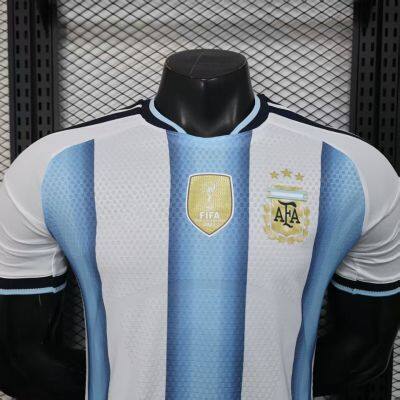 2627 Argentina Jersey No. 10 Messi Football Jersey Short Sleeve Player Version Jersey for USA, Canada, Mexico World Cup photo-3