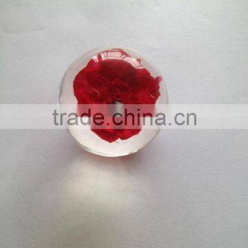 New design glass crystal ball spheres with real flowers embedded for promotional gift