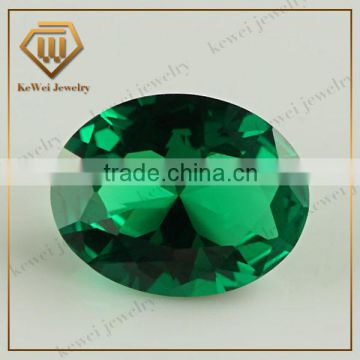 Synthetic gemstone hot sale oval shape nano green nano gemstone for jewelry decoration