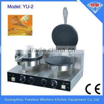 2015hot selling Double plate non-stick commercial ice cream waffle cone maker for sale