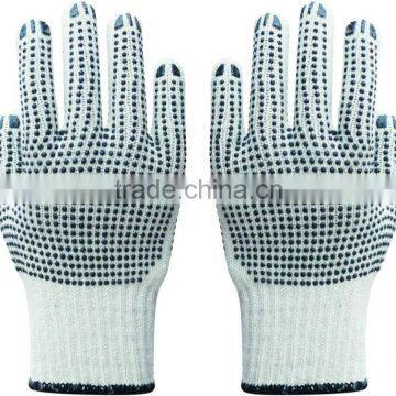 7 & 10 Guage Cotton PVC polka dot cotton glove