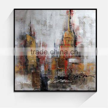 JC Home Decoration Building Abstract Art Canvas Painting For Living Room                        
                                                Quality Choice