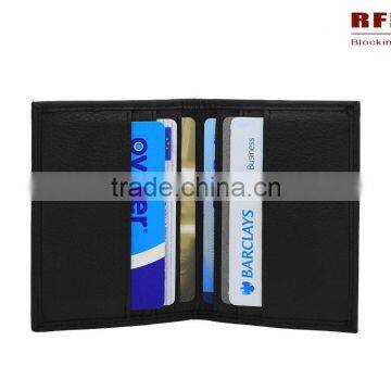 Genuine leather RFID blocking credit card holder