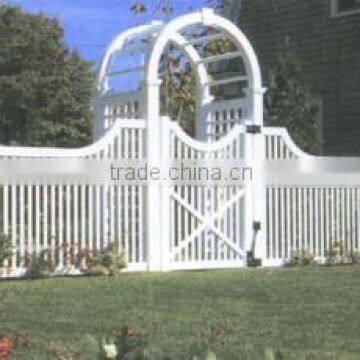 white color painted aluminum frame rail for garden fence